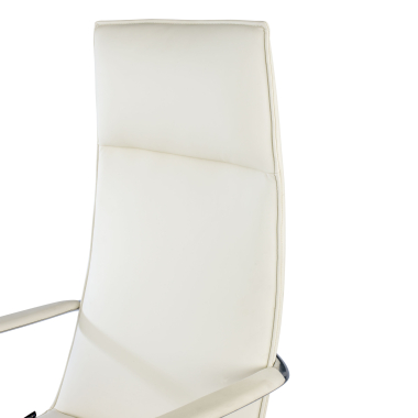 office chair white hamilton synthetic leather fixed armrests 9