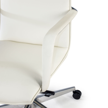 office chair white hamilton synthetic leather fixed armrests 10