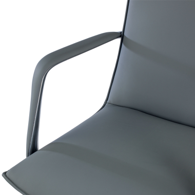 office chair gray hamilton synthetic leather fixed armrests 9