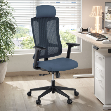 ergonomic chair gray black frame mesh 3d adjustable armrests lumbar support headrest 2