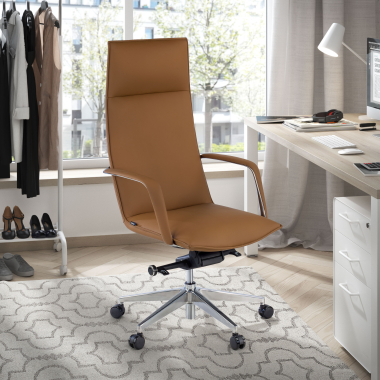 office chair beige hamilton synthetic leather fixed armrests 2
