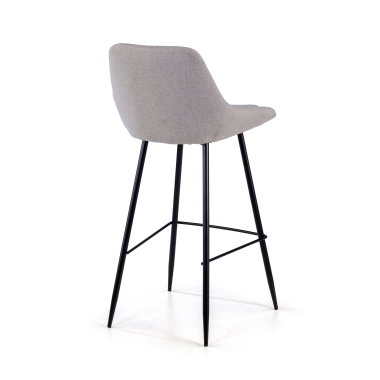 stool gray giselle fabric upholstered armrests 7