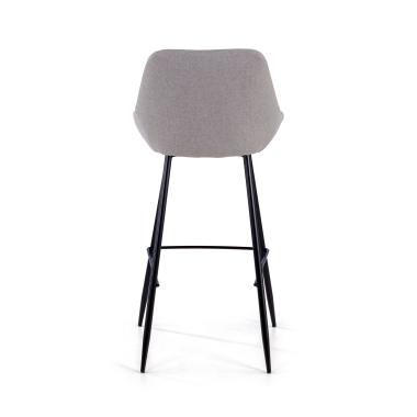 stool gray giselle fabric upholstered armrests 8