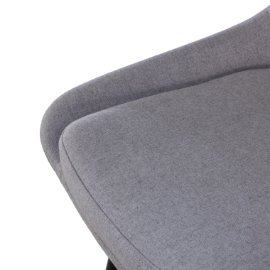 stool gray giselle fabric upholstered armrests 4