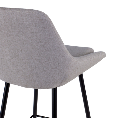 stool gray giselle fabric upholstered armrests 10