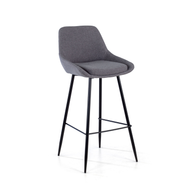 stool anthracite giselle fabric upholstered armrests 1