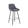 Giselle Upholstered Stool, Ergonomic and Black frame