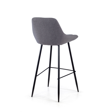 stool anthracite giselle fabric upholstered armrests 6
