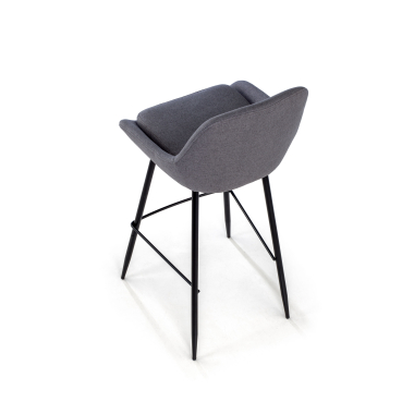 stool anthracite giselle fabric upholstered armrests 8