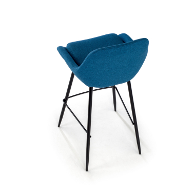 stool blue giselle fabric upholstered armrests 9