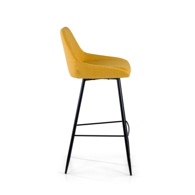 stool yellow giselle fabric upholstered armrests 5