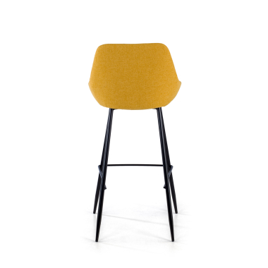 stool yellow giselle fabric upholstered armrests 7
