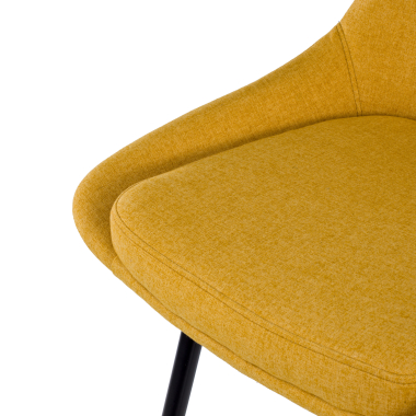 stool yellow giselle fabric upholstered armrests 4