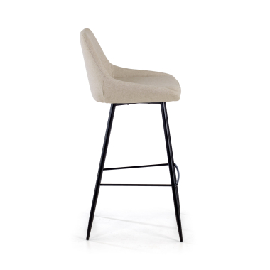 stool beige giselle fabric upholstered armrests 5