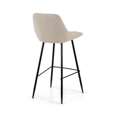 stool beige giselle fabric upholstered armrests 6
