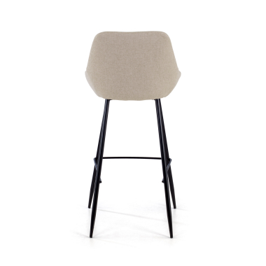 stool beige giselle fabric upholstered armrests 9