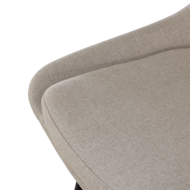 stool beige giselle fabric upholstered armrests 7