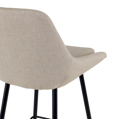 stool beige giselle fabric upholstered armrests 4
