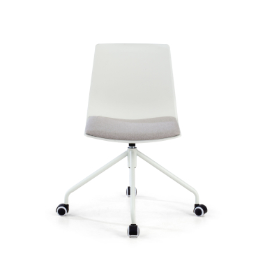 swivel chair white melody plastic no armrests 3