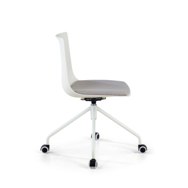 swivel chair white melody plastic no armrests 6
