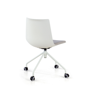 swivel chair white melody plastic no armrests 7
