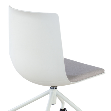 swivel chair white melody plastic no armrests 4
