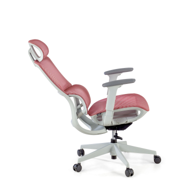 ergonomic chair white red white frame mesh 3d adjustable armrests double lumbar support headrest 8
