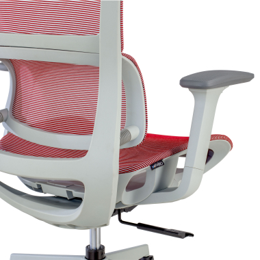 ergonomic chair white red white frame mesh 3d adjustable armrests double lumbar support headrest 5