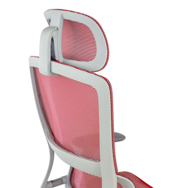 ergonomic chair white red white frame mesh 3d adjustable armrests double lumbar support headrest 6