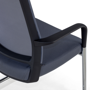 visitor chair gray breathable mesh mesh fixed armrests 4