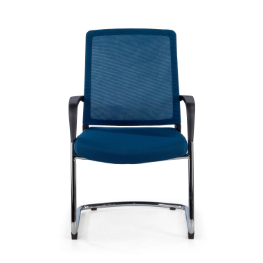 visitor chair blue breathable mesh mesh fixed armrests 3