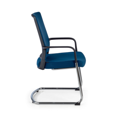 visitor chair blue breathable mesh mesh fixed armrests 4