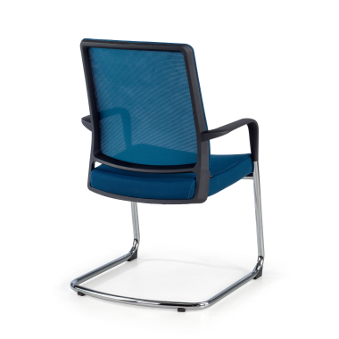 visitor chair blue breathable mesh mesh fixed armrests 6