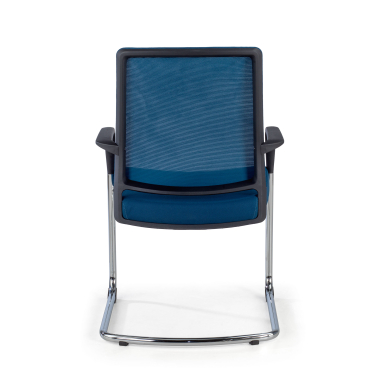 visitor chair blue breathable mesh mesh fixed armrests 8