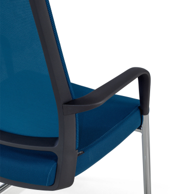 visitor chair blue breathable mesh mesh fixed armrests 5