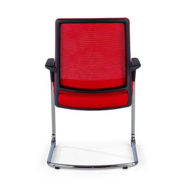 visitor chair red breathable mesh mesh fixed armrests 9