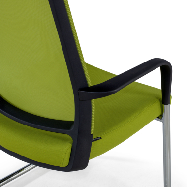 visitor chair green breathable mesh mesh fixed armrests 6