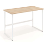 Zenda Desk, natural finish melamine and steel legs