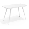 Clarity design desk, with wireless charger and steel legs