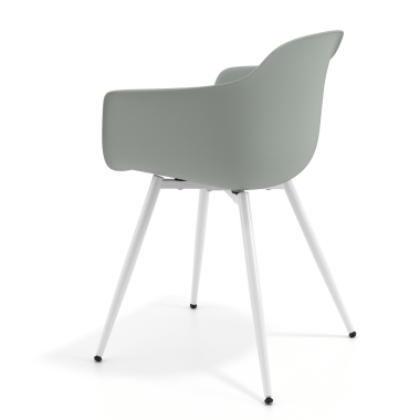 visitor chair white anthracite 4 legs plastic fixed armrests 5