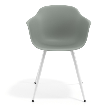 visitor chair white anthracite 4 legs plastic fixed armrests 6