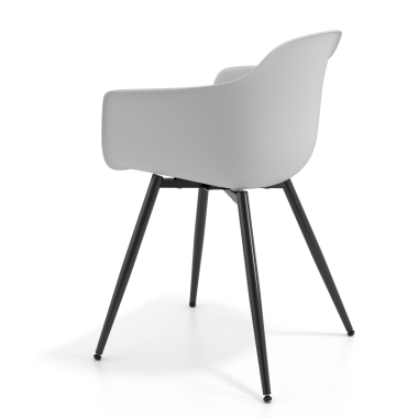 visitor chair gray 4 legs plastic fixed armrests 5