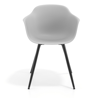 visitor chair gray 4 legs plastic fixed armrests 6