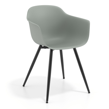 visitor chair anthracite 4 legs plastic fixed armrests 1