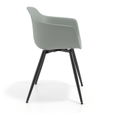 visitor chair anthracite 4 legs plastic fixed armrests 3