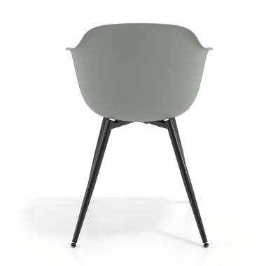 visitor chair anthracite 4 legs plastic fixed armrests 4