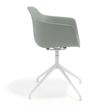 meeting room chair white anthracite pyramid base plastic fixed armrests 3