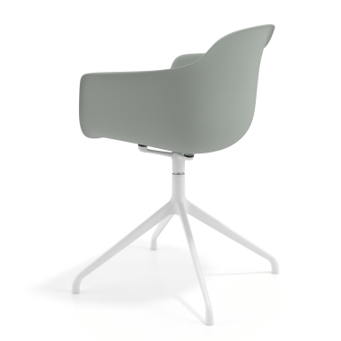 meeting room chair white anthracite pyramid base plastic fixed armrests 5
