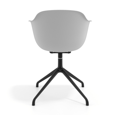 meeting room chair gray pyramid base plastic fixed armrests 4