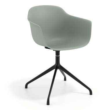 meeting room chair anthracite pyramid base plastic fixed armrests 1